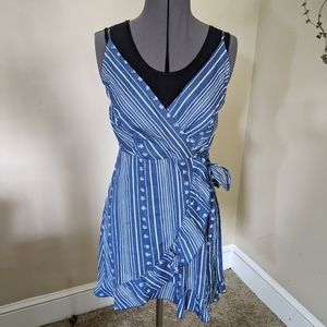 Altar'd state, blue, Linen, cotton, dress, medium